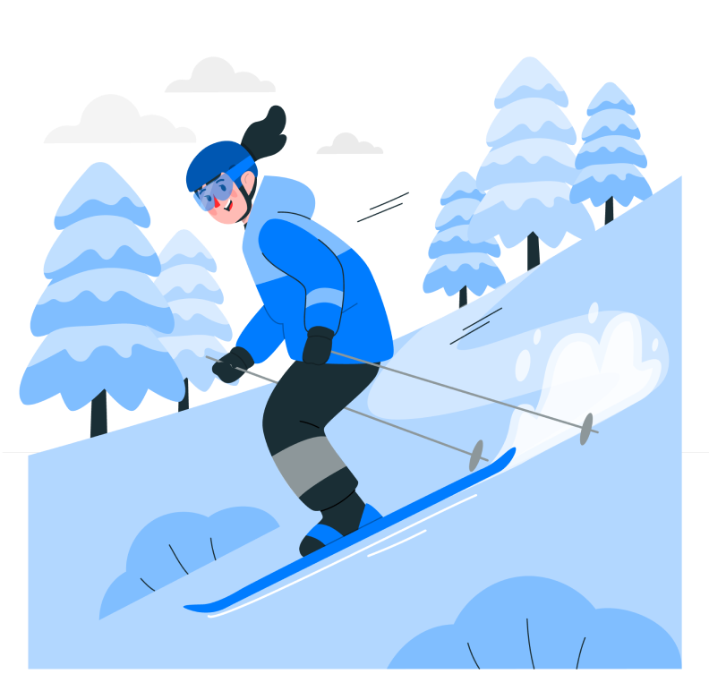 persona esquiando